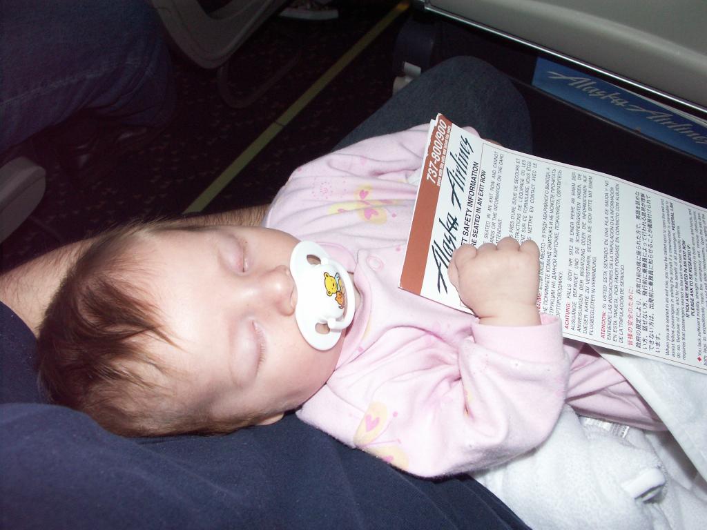 Callie fell asleep trying to read the safety card.  It was all very boring you see...