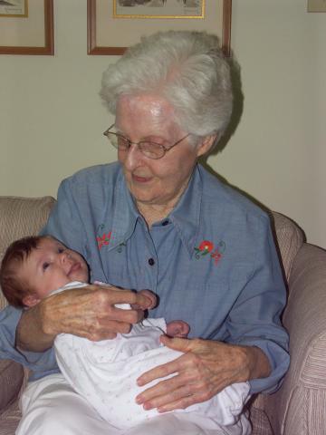 Great Grandma Giessel and Callie